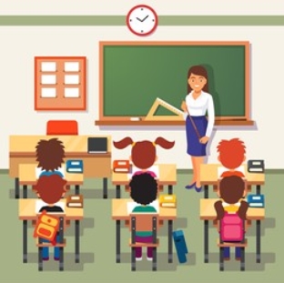 Школьный урок. Маленькие ученики и учитель.: стоковая векторная графика  (без лицензионных платежей), 322062854 | Shutterstock